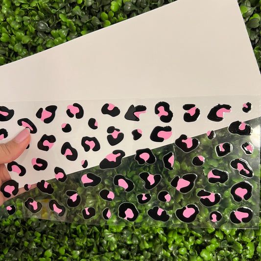 M17 Pink Cheetah Print Single Sided UVDTF WRAPS