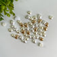 Pearl Hearts Flat Back Charms Mixed 12 pcs