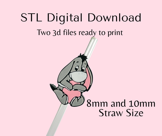 Baby Donkey Straw Topper 8mm and 10mm Size Digital Download