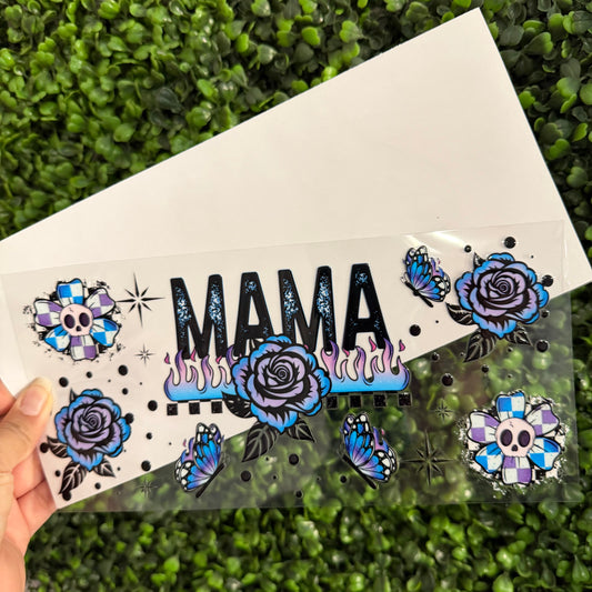 A44 Mama Retro Purple & Blue Single Sided UVDTF WRAPS