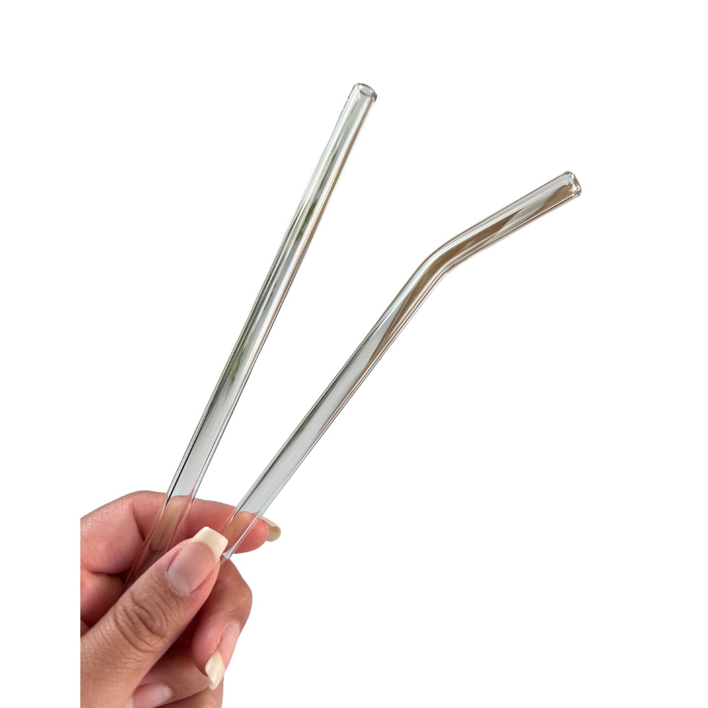 Glass Straw with Brush Pack of Four