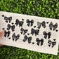 #301 Black Coquette Bows Double Sided UVDTF WRAPS