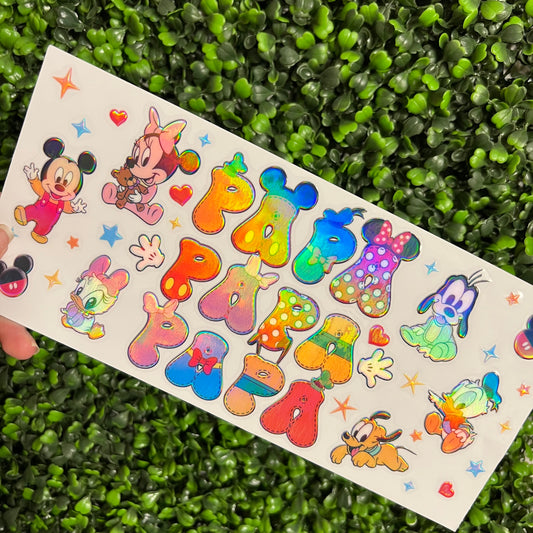 D2 Papa Baby DS Themed Holographic UVDTF WRAPS