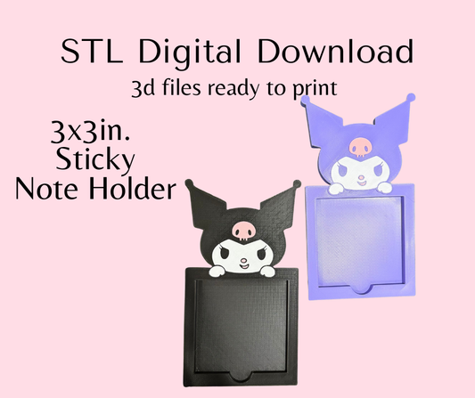 Kuku 3x3 Sticky Note Holder Digital Download