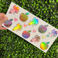 E2 Cheetah Apples and Pencils Teacher Holographic UVDTF WRAPS