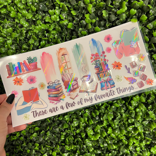 H4 My favorite Things Books Holographic UVDTF WRAPS