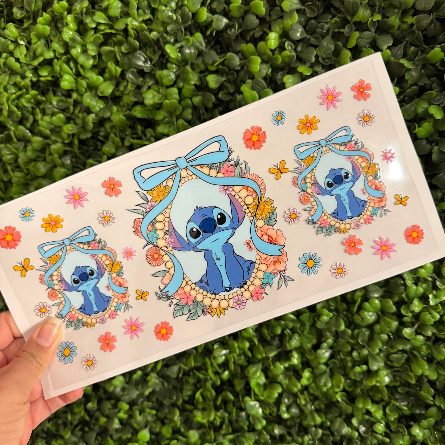 T10 Alien Floral and Bows Single Sided UVDTF WRAPS