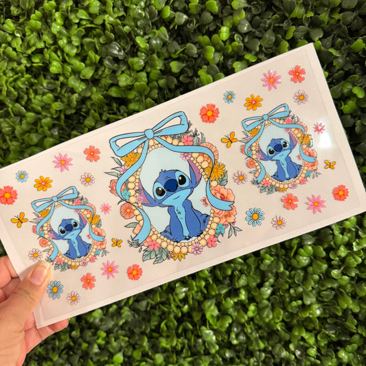 T10 Alien Floral and Bows Single Sided UVDTF WRAPS
