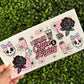 i12 Coffee and Anxiety Retro Pink Single Sided UVDTF WRAPS
