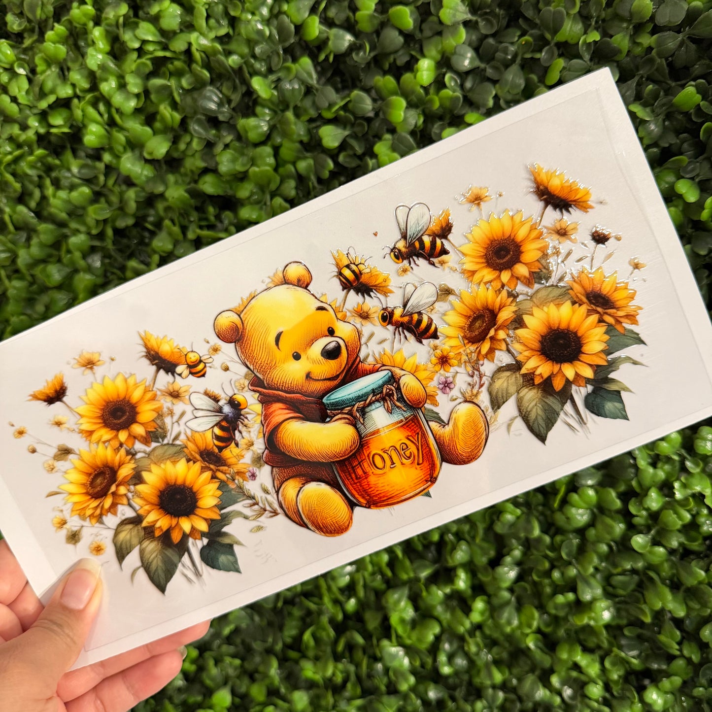 R5 Honey Bear and Sunflowers Single Sided UVDTF WRAPS