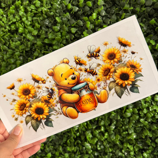 R5 Honey Bear and Sunflowers Single Sided UVDTF WRAPS