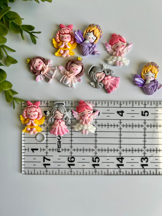 Angels Flat Back Charms Mixed