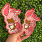 Pink Pig with Teddy Tray Multi Use Tray SOLD INDIVIDUALLY