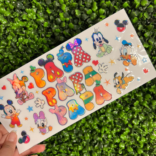 D2 Papa Baby DS Themed Holographic UVDTF WRAPS
