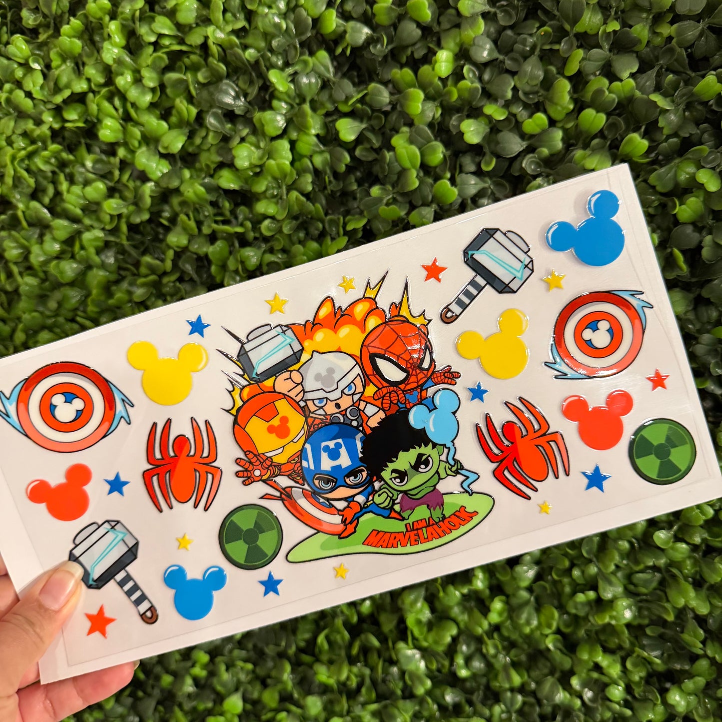 U5 Marvel Heroes Single Sided UVDTF WRAPS