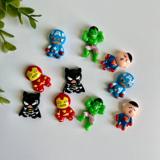 Heroes Flat Back Charms Mixed