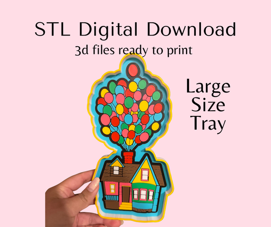 Balloon House Large Trinket Tray Multi Use Tray Digital Download