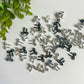Silver and Black Bow Flat Back Charms Mixed Colors 15 pcs
