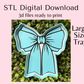 Bow with Long tails Large Size Trinket Tray Digital Download