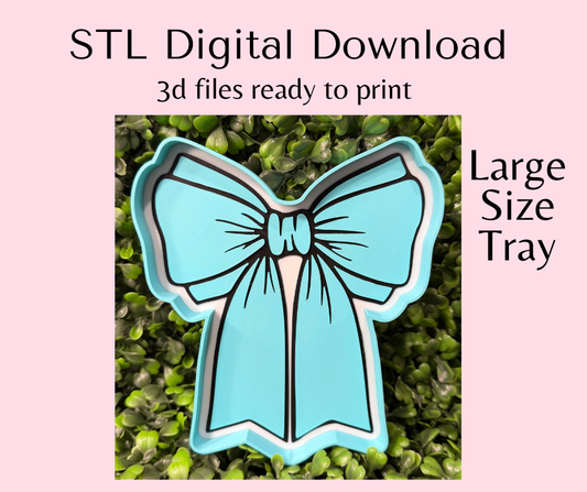 Bow with Long tails Large Size Trinket Tray Digital Download
