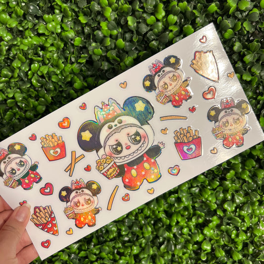 V2 Bubu Boy Mouse Holographic UVDTF WRAPS