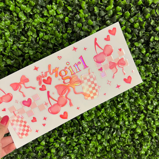 K11 Girly Girl Pink Holographic UVDTF WRAPS