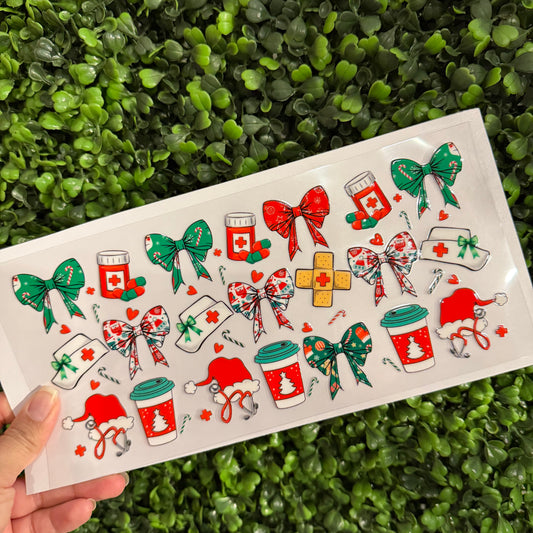 Y4 Healthcare Christmas Single Sided UVDTF WRAPS