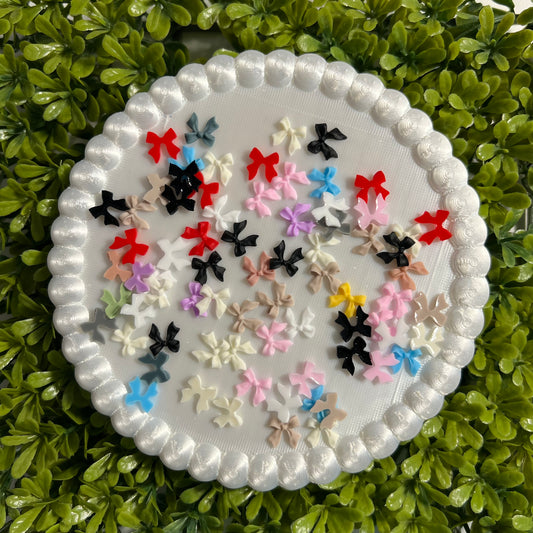 Colorful Bows Nail Charms Mixed Colors 30 pcs