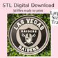 Grey and Black Football Team Large Size Trinket Tray Digital Download