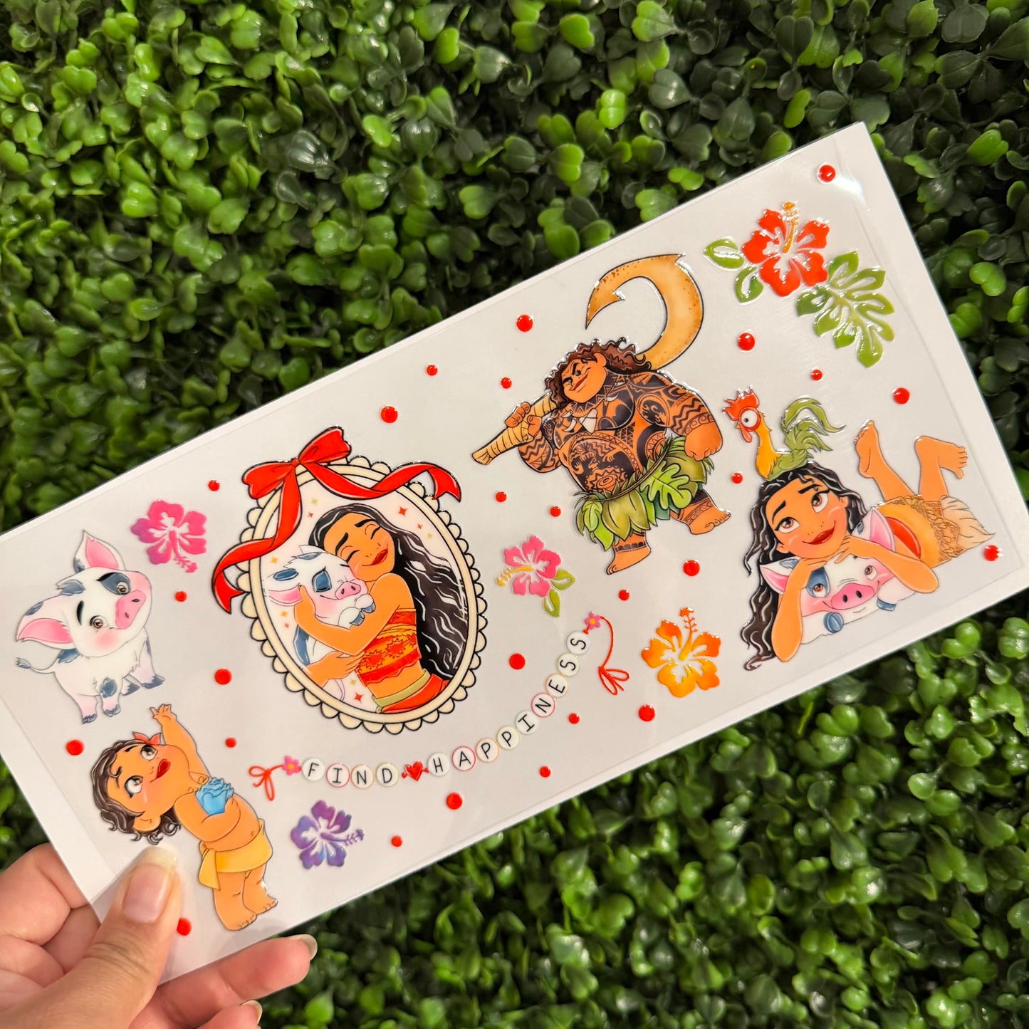 S25 Hawaiian Island Girl Single Sided UVDTF WRAPS