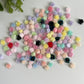 Mini Roses Charms Mixed Colors 70 pcs