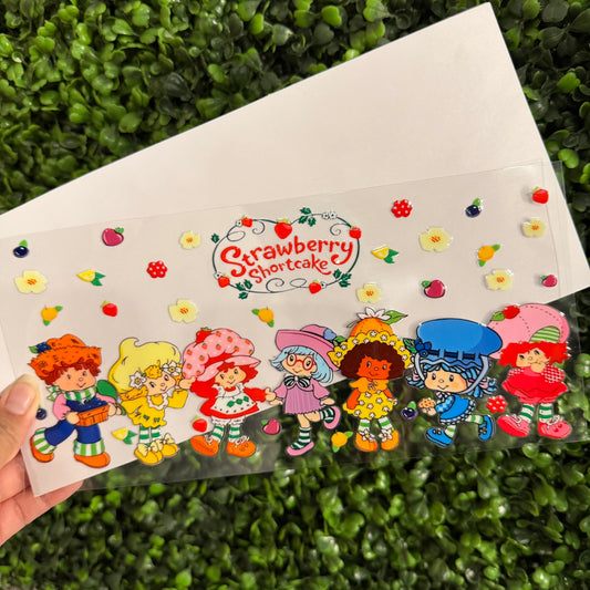 S39 Strawberry Girl and Friends Single Sided UVDTF WRAPS