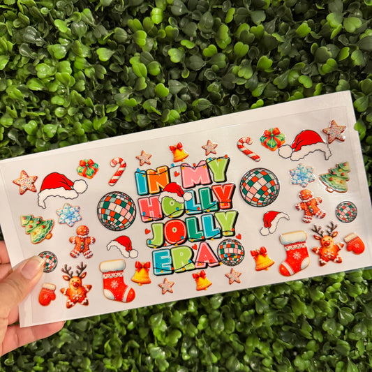 Y9 Holly Jolly Christmas Single Sided UVDTF WRAPS