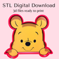 Honey Bear Head Large Trinket Tray Multi Use Tray Digital Download