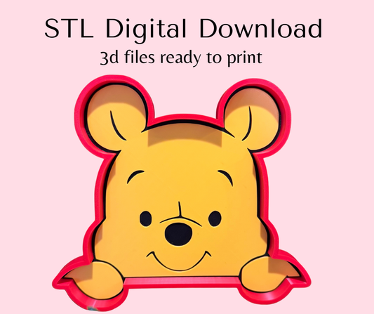 Honey Bear Head Large Trinket Tray Multi Use Tray Digital Download