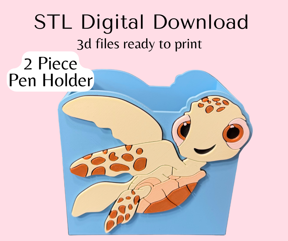 Turtle Pen Holder Digital Download