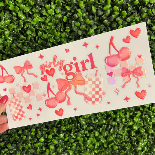 K11 Girly Girl Pink Holographic UVDTF WRAPS