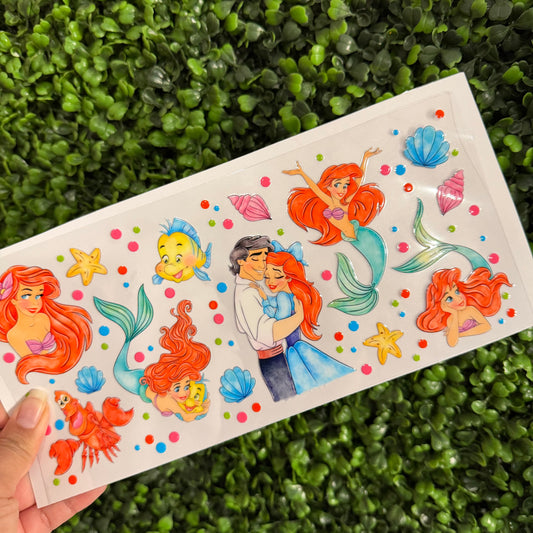 S33 Mermaid and Prince Single Sided UVDTF WRAPS