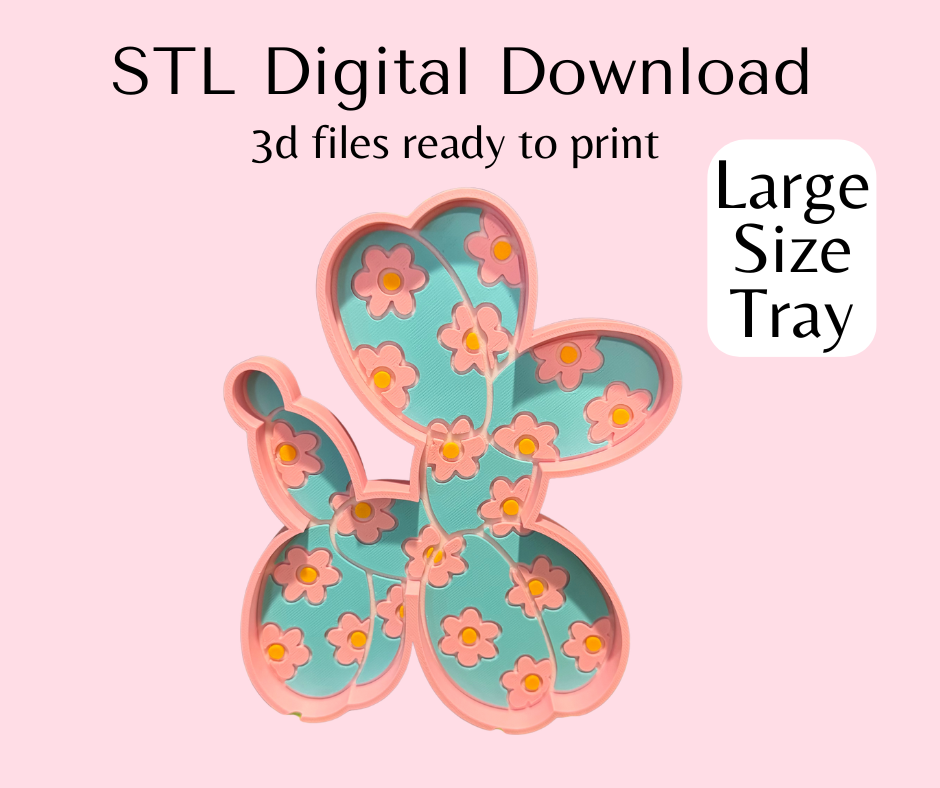 Balloon Dog Daisies Trinket Tray Multi Use Tray Digital Download