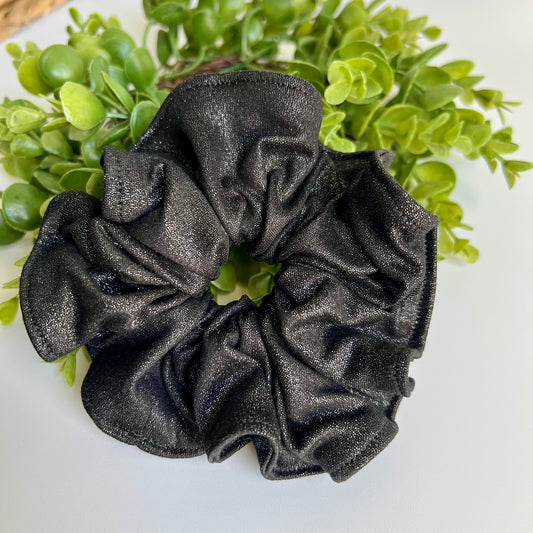 Black Glitter Scrunchies