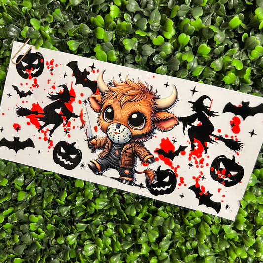 W2 Horror Cow Single Sided UVDTF WRAPS