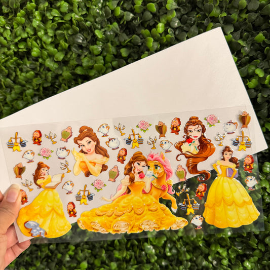 S34 Belle Princess Single Sided UVDTF WRAPS