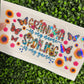 #247 Grandma is my Name Floral Butterflies Holographic UVDTF WRAPS