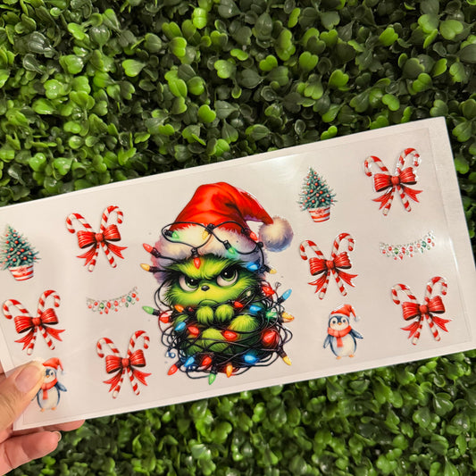 Y45 Baby Grinchy Single Sided UVDTF WRAPS