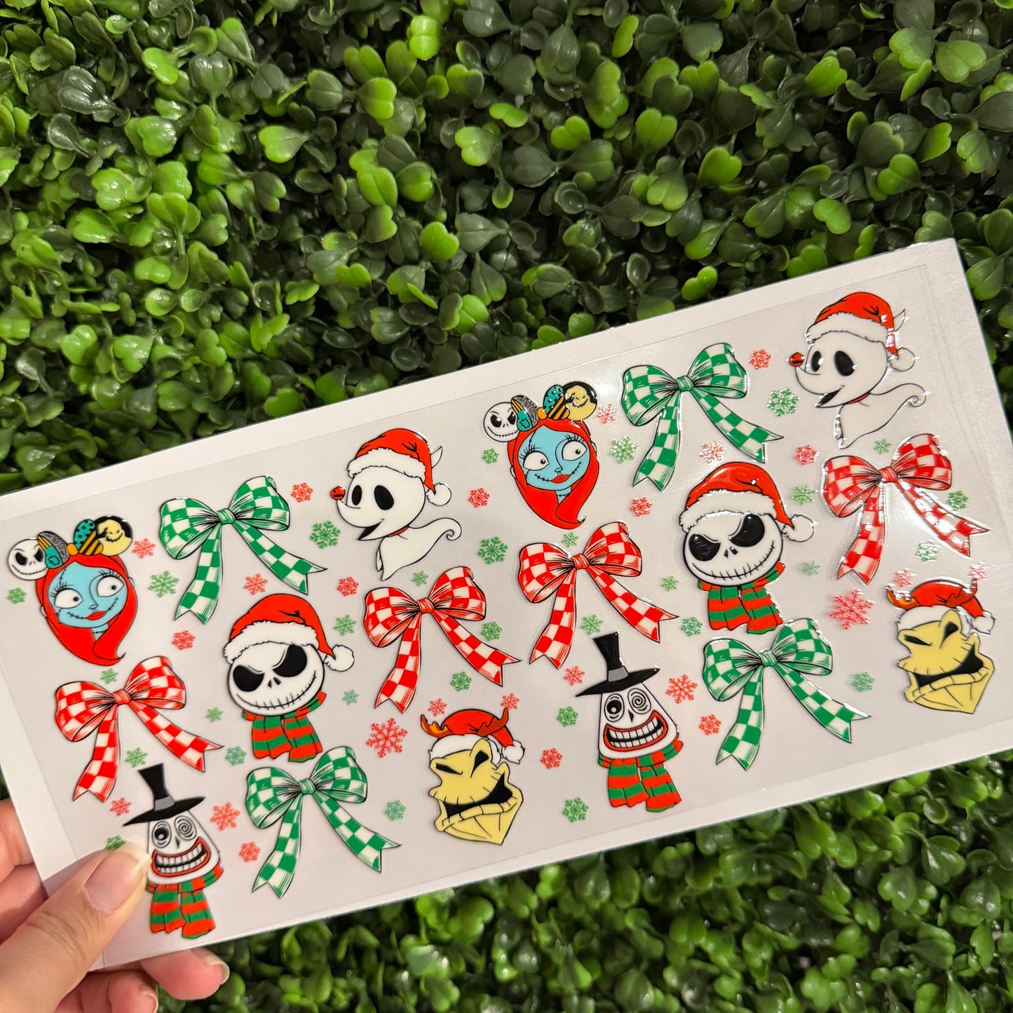 Y25 Nbc Christmas Bows Single Sided UVDTF WRAPS