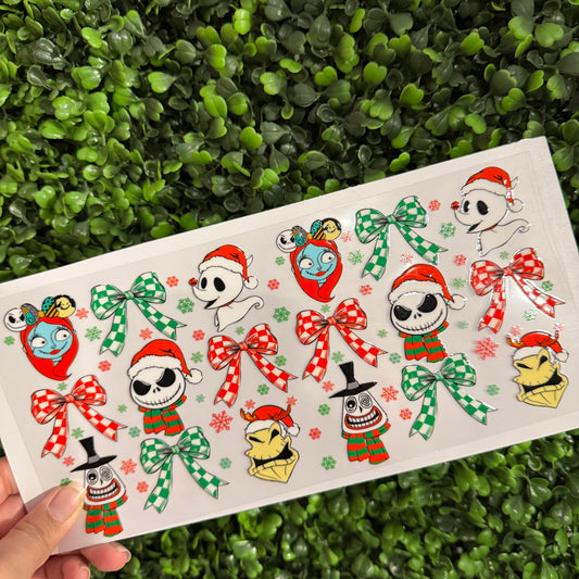Y25 Nbc Christmas Bows Single Sided UVDTF WRAPS