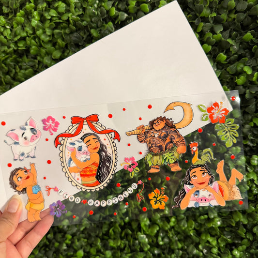 S25 Hawaiian Island Girl Single Sided UVDTF WRAPS