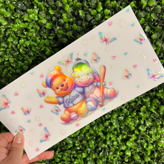 R3 Baseball Honey Bear and Donkey Holographic UVDTF WRAPS