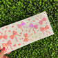 K10 Coral Pink Bows and Hearts Holographic UVDTF WRAPS