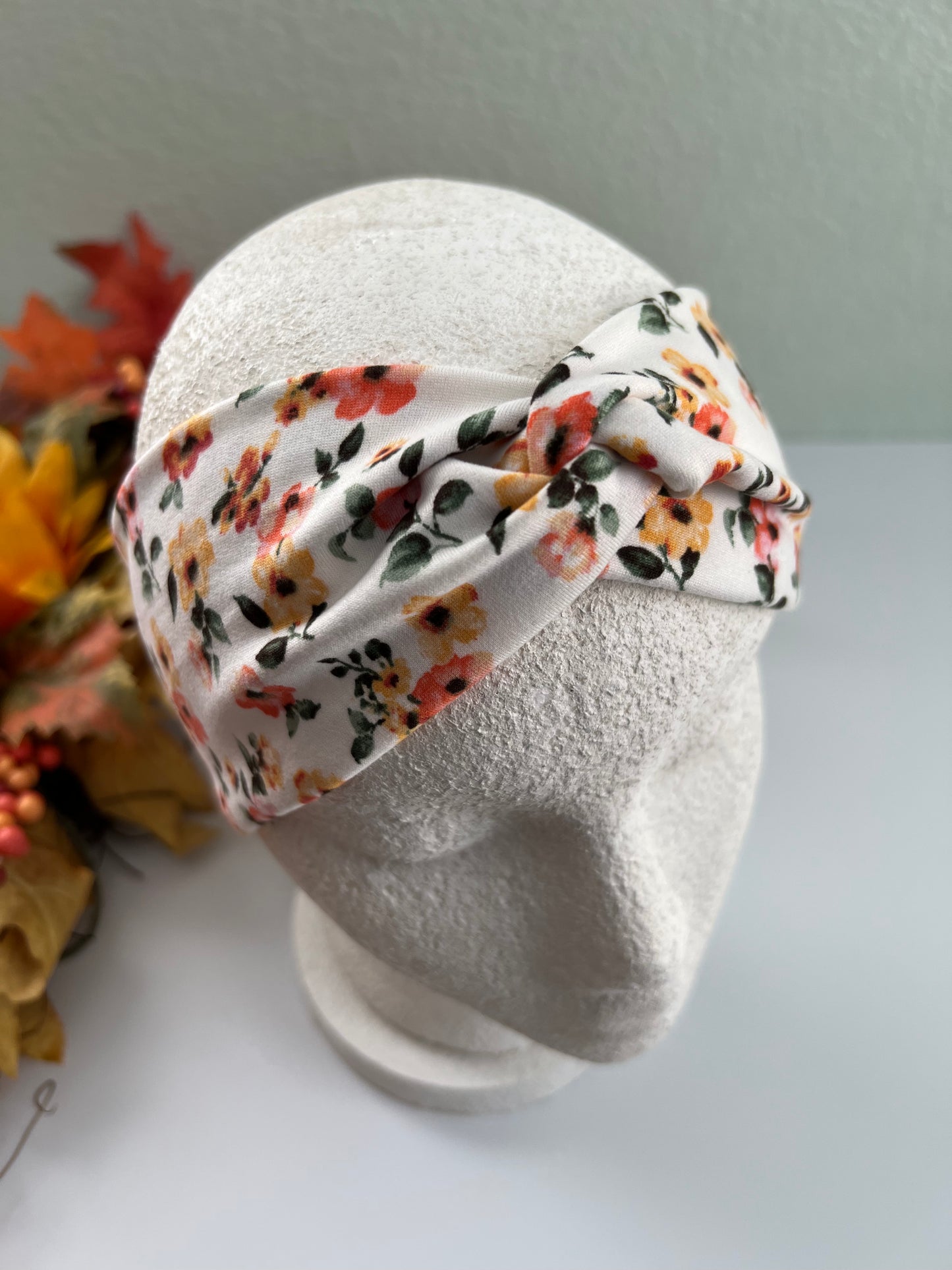 Autumn Flowers Turban Headbands